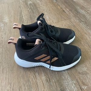 Adidas toddler girl size 11 sneakers black and rose gold